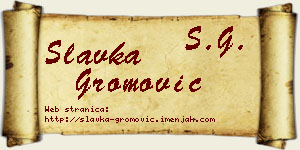 Slavka Gromović vizit kartica